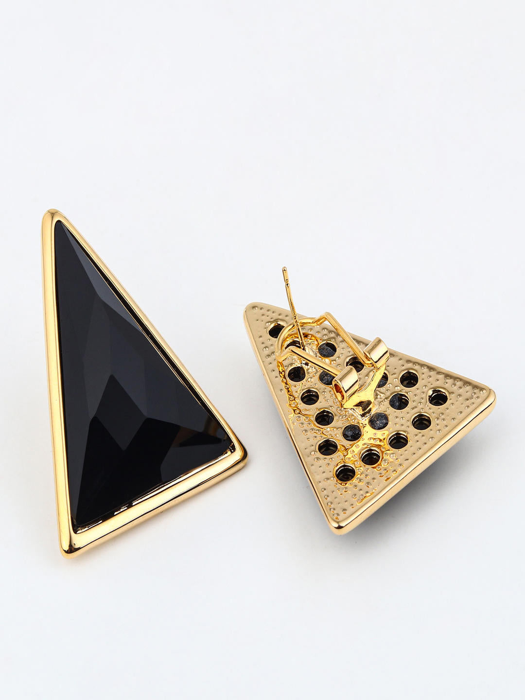 18K Gold PlatedMidnight Triangle Stud Earrings
