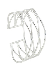 Silver Waves of Eternity Designer Bangle