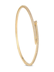 Luxe Nail-Tip Sparkle Bangle