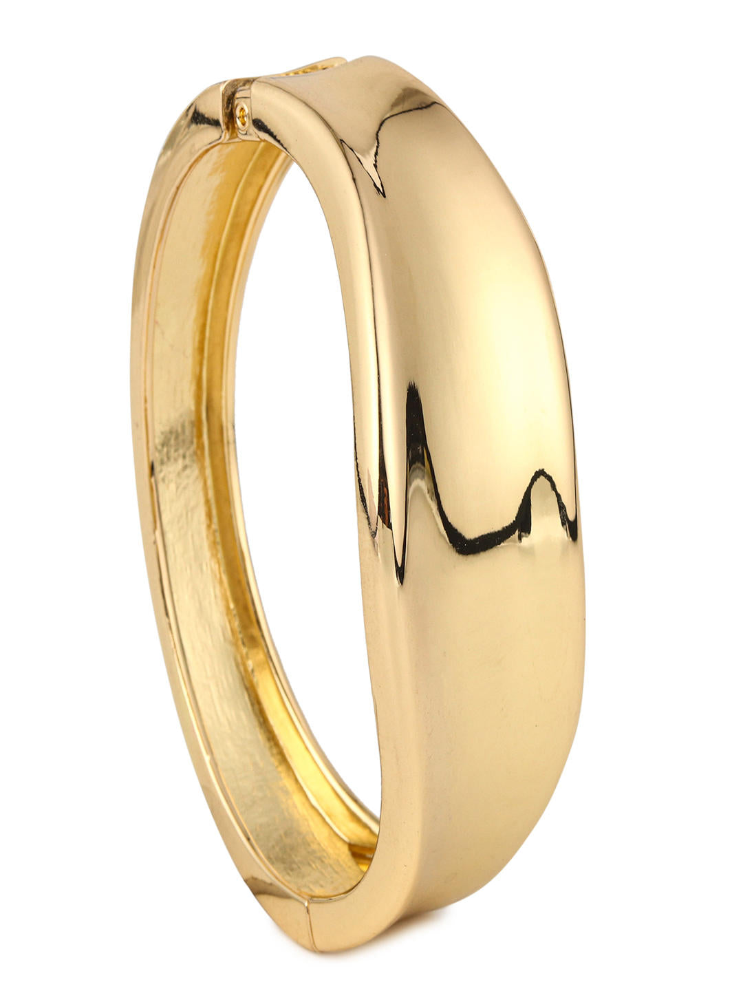 Molten Wave Sculpt Bangle – Gold