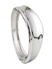 Molten Wave Sculpt Bangle – Silver