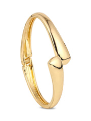 Fluid Crest Open Bangle – Gold