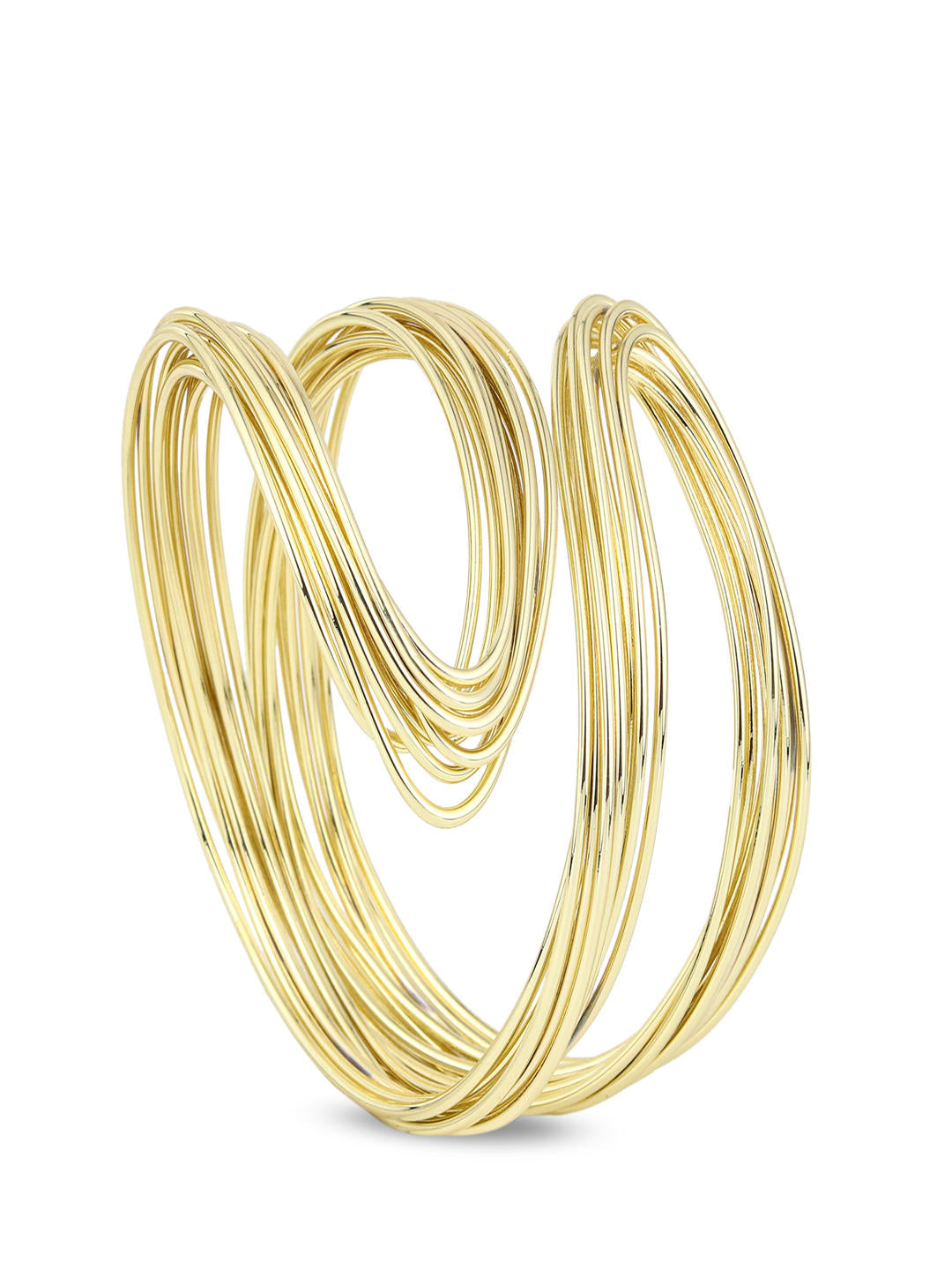 Golden Wave Wrap Bangle