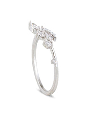 Dewdrop Vine Adjustable Ring – Silver