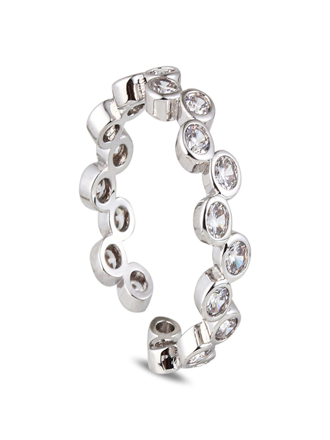 Eternal Halo Adjustable Ring – Silver