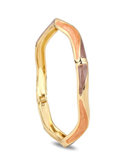 Enamel Ripple Wave Bangle – BROWN