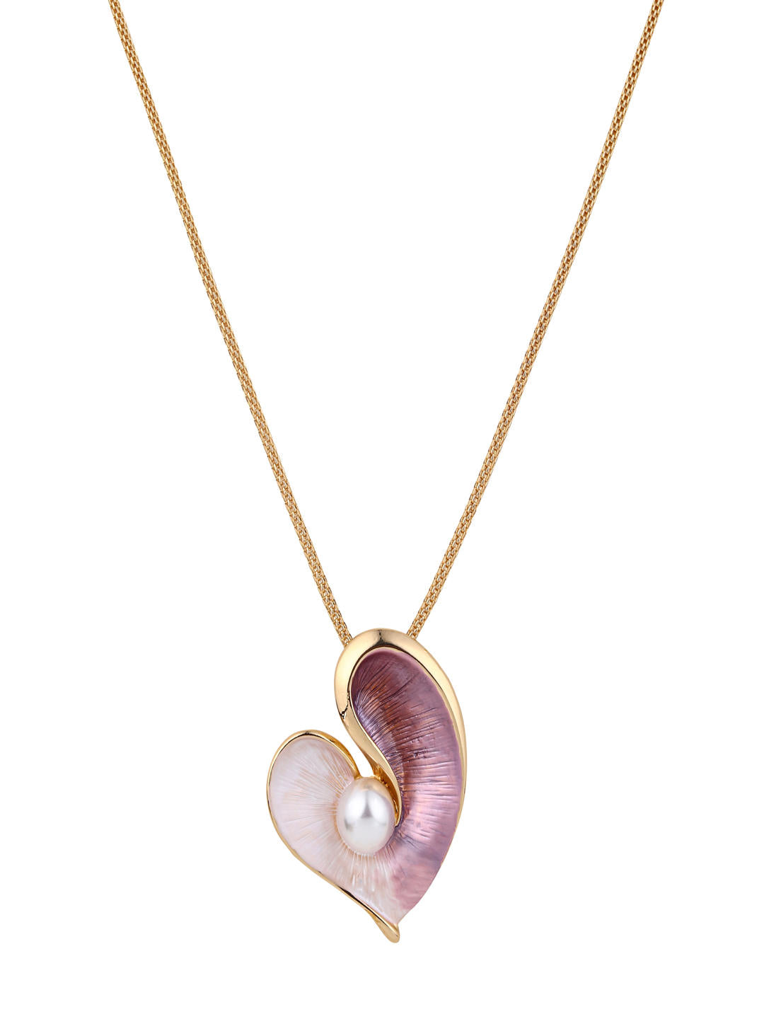 Blush Pearl Heart Necklace Set