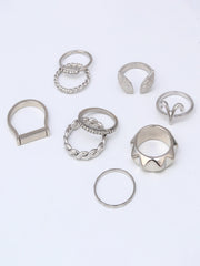 Silver Sculpt Stack Set