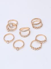Radiant Halo Stack Ring Set