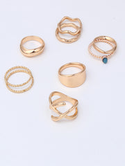 Sculpted Harmony Ring Set