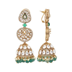 Nawaabi Begum Uncut Polki Jhumka