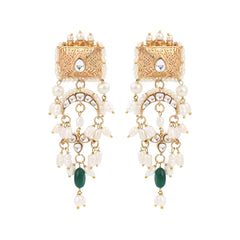 Gold Drop Earring with Pearl