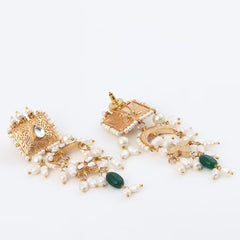 Gold Drop Earring with Pearl