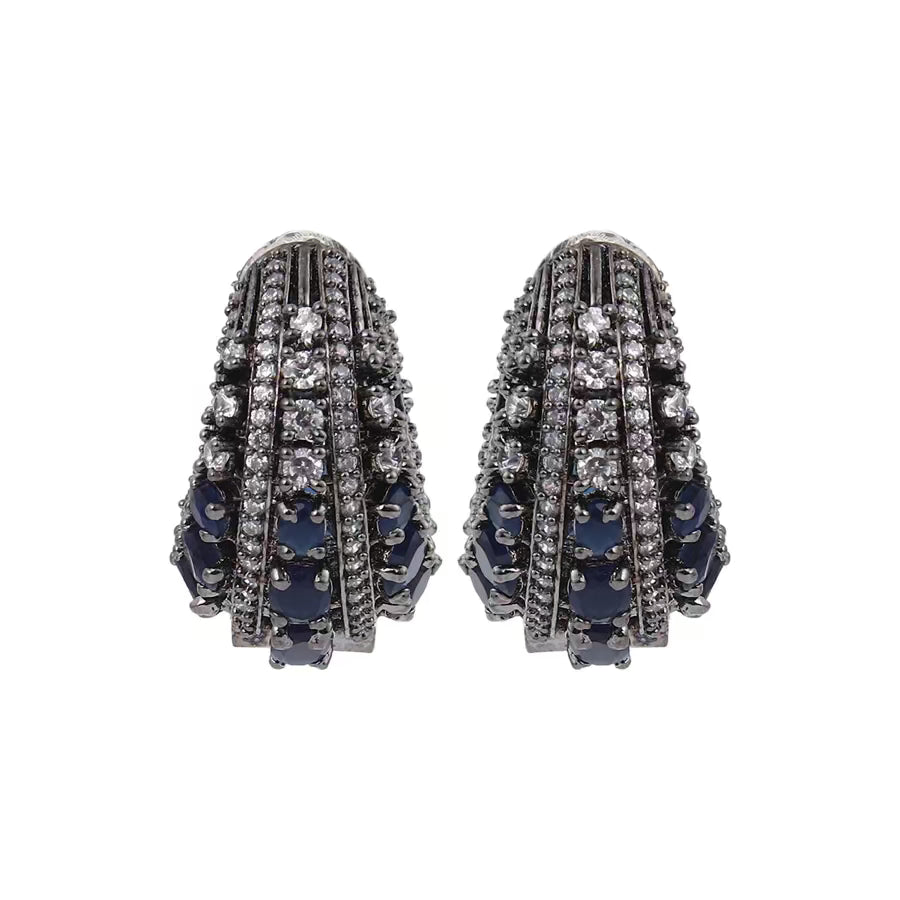 CELESTIAL SAPPHIRE HOOP EARRING