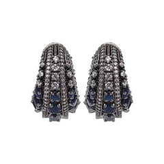 CELESTIAL SAPPHIRE HOOP EARRING