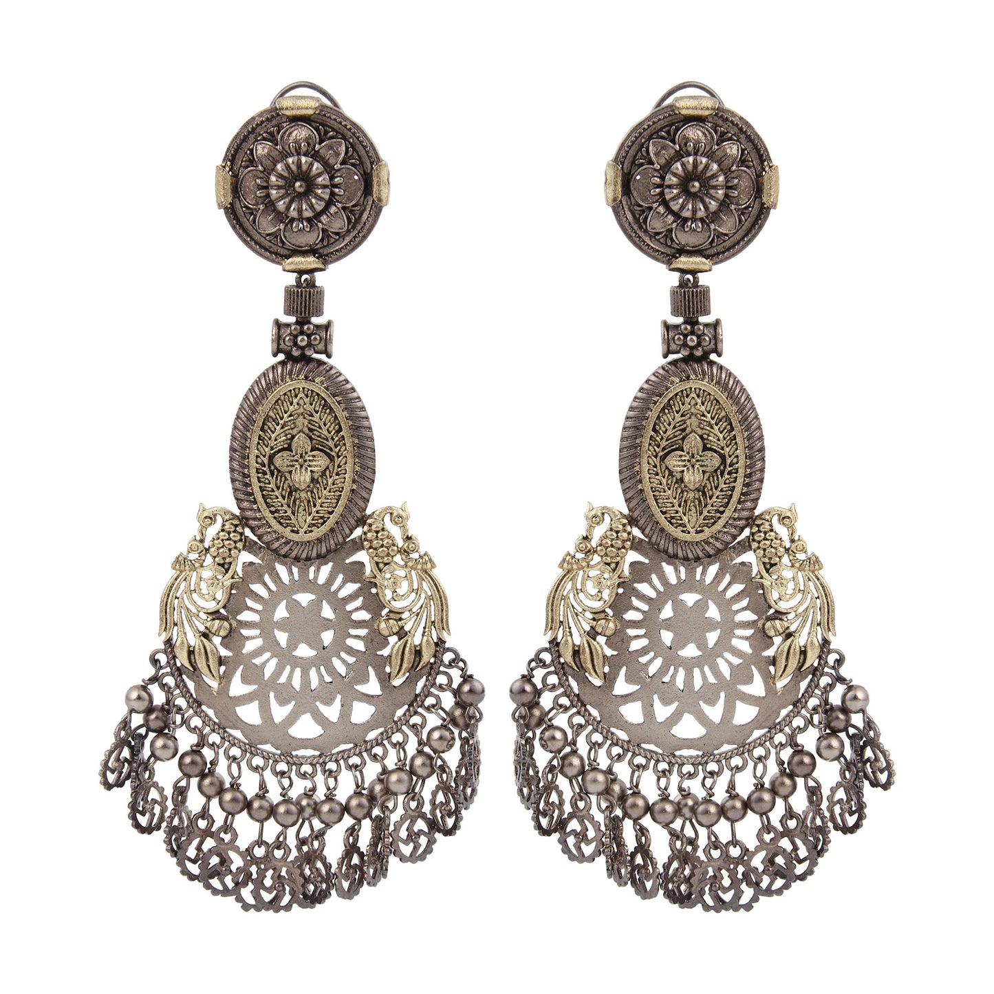 Oxidised Plated Dangler Earring