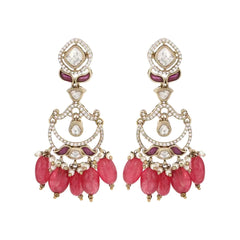 Gulizaar Red Kundan Earring