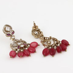 Gulizaar Red Kundan Earring