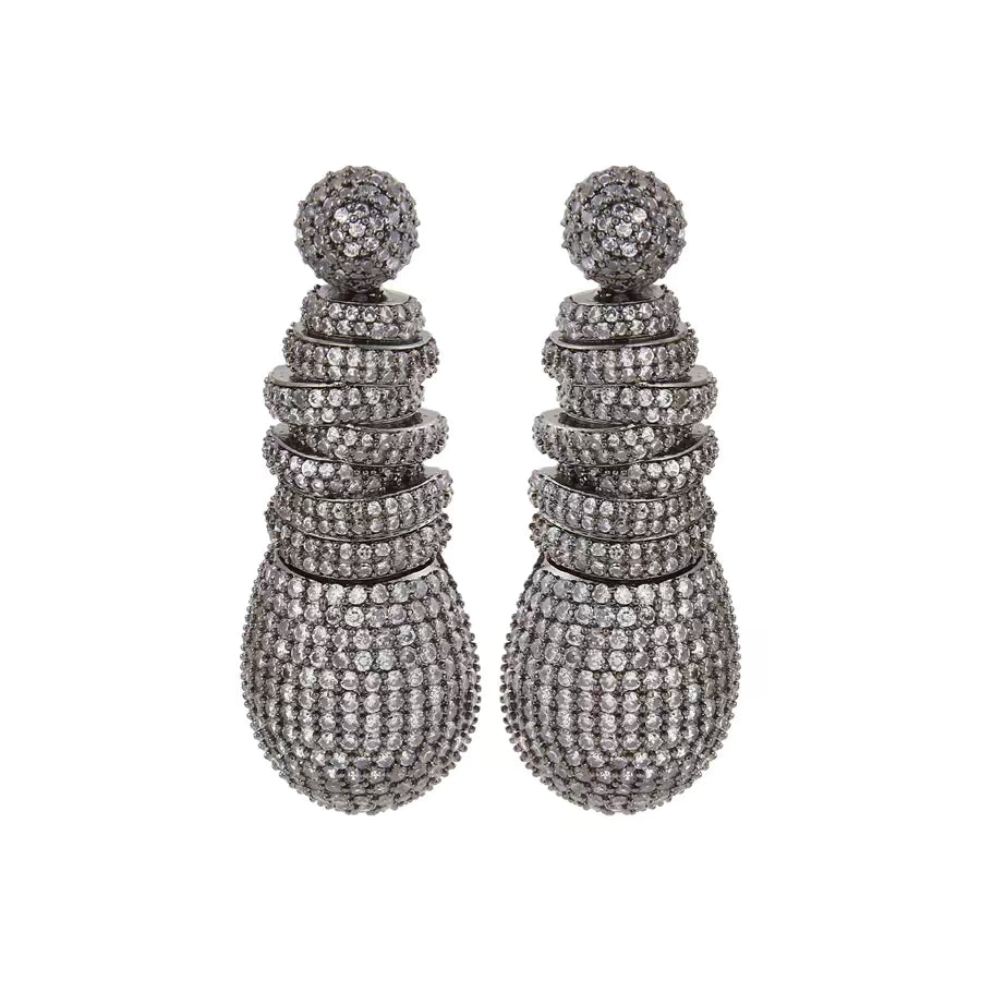 SILVER ZICRON EARRINGS