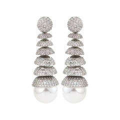 SILVER PEARL DROP EARRING