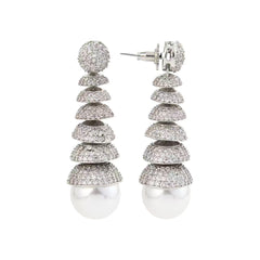 SILVER PEARL DROP EARRING