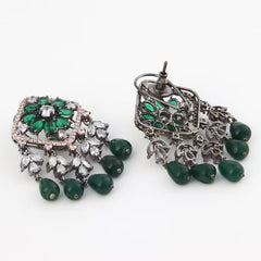 Kite shaped CZ stone Drop Earring