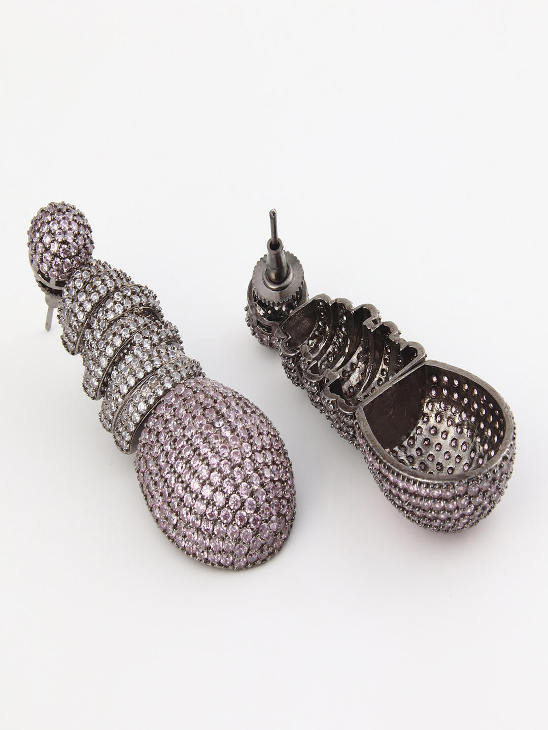 Pink Spherical Drop Earrings