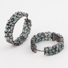 Sage Green Hoop Earrings