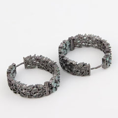 Sage Green Hoop Earrings