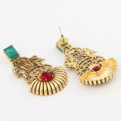 Golden Halo Drop Earring