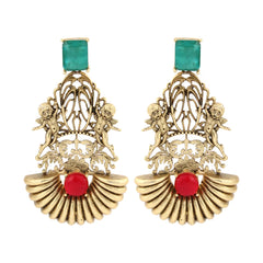 Golden Halo Drop Earring