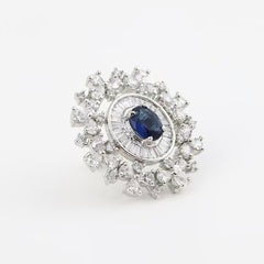 Snowflake Blue Ring