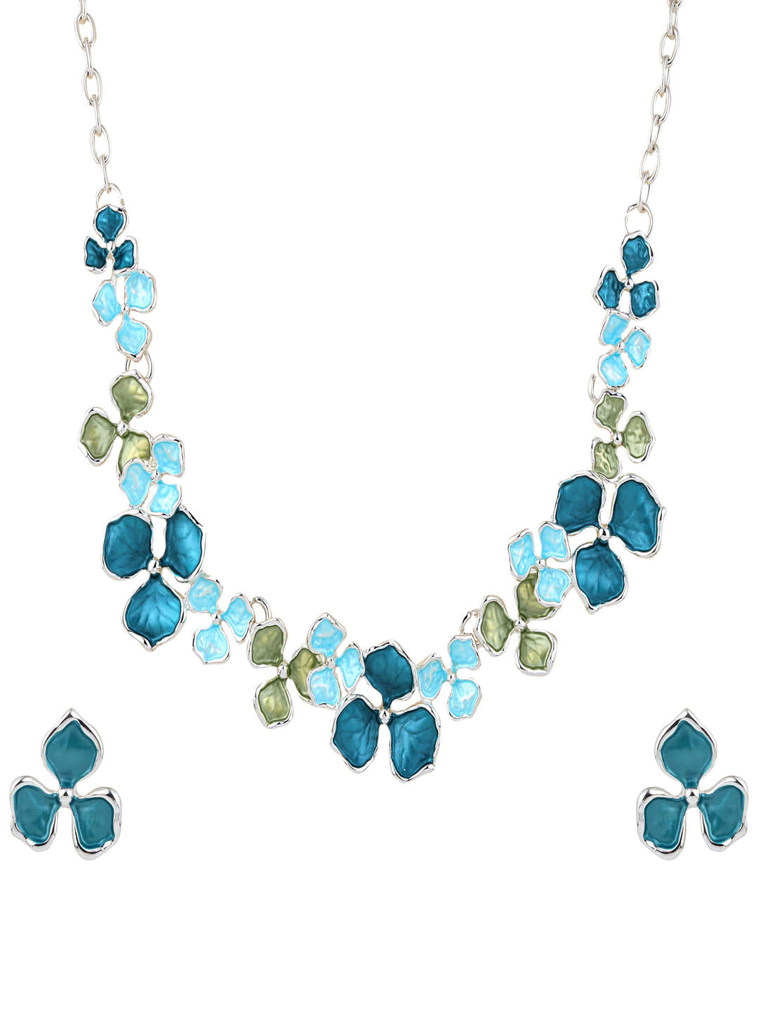Ocean Petal Statement Necklace Set